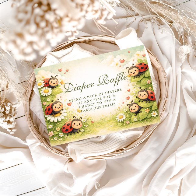 Little Ladybug Garden Celebration Diapper Raffle Tilläggskort (Skapare uppladdad)