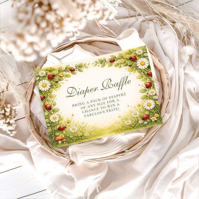 Little Ladybug Garden Diapper Raffle Tilläggskort (Skapare uppladdad)