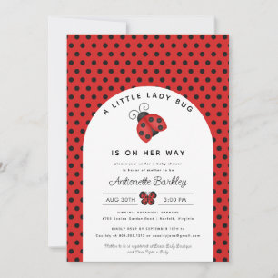 Little Ladybug Girl Baby Shower-inbjudan Inbjudningar