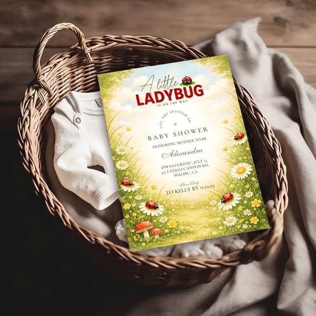 Little Ladybug Meadow Celebration Baby Shower Inbjudningar (Skapare uppladdad)