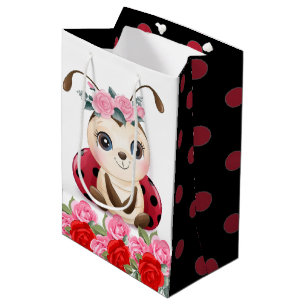 Little Ladybug Red Rosa Blommigt Girl Baby Shower