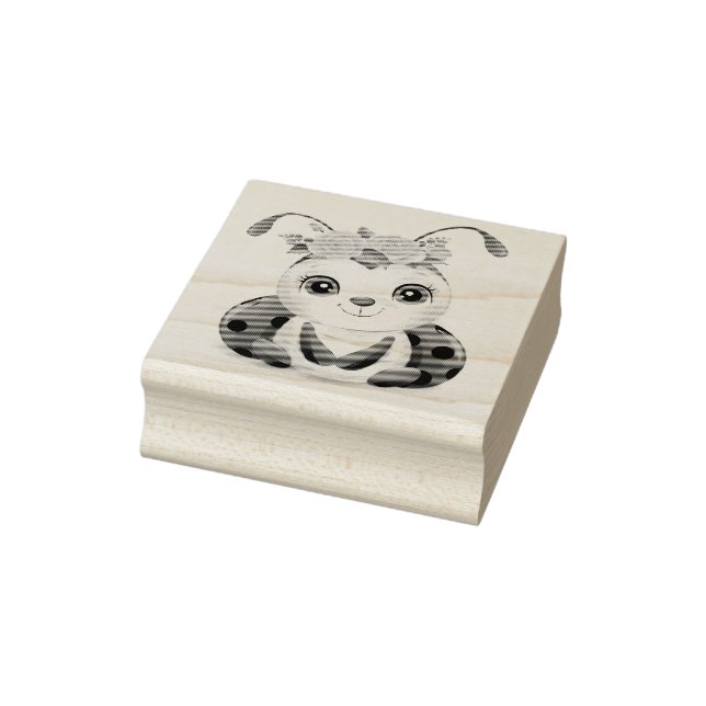 Little Ladybug Red Rosa Blommigt Girl Baby Shower Stämpel (Stämpel)