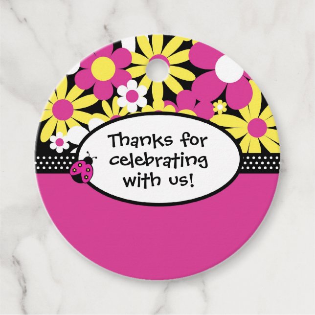 Little Ladybug Temaparty Gåvor Etiketter (Framsida)