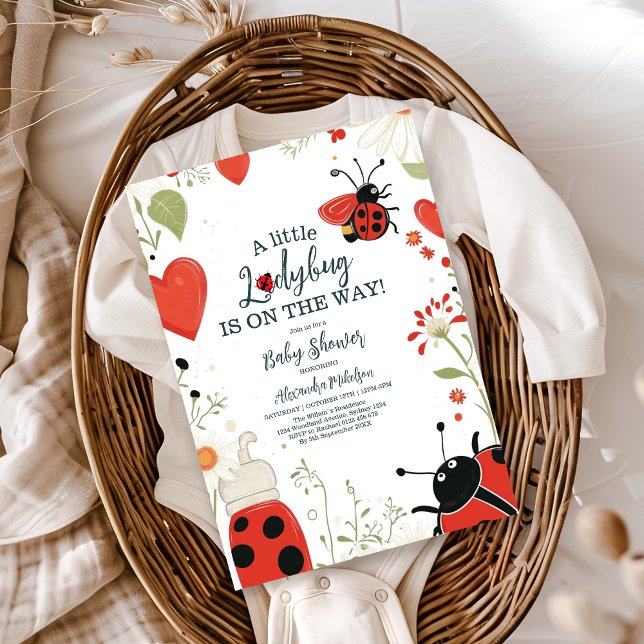 Little Ladybug Vår Baby Shower Inbjudningar (Skapare uppladdad)