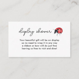 Little Ladybug Visning Shower Tilläggskort