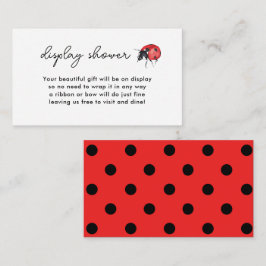 Little Ladybug Visning Shower Tilläggskort