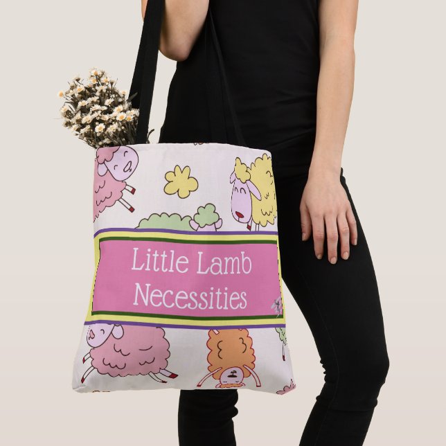 Little Lamb Baby Diaper Bag Tygkasse (Närbild)