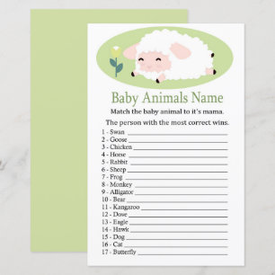 Little lamb Baby djur Namn Game