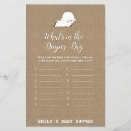 Little Lamb Baby Shower Game PRINTED