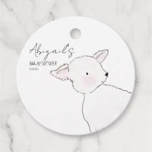 Little Lamb Baby Shower Gåvor Etiketter