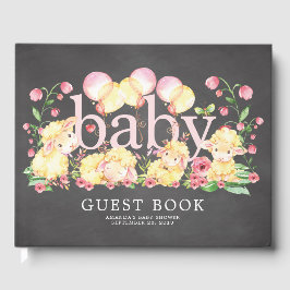 Little Lamb Baby Shower Guest Bok