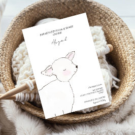Little Lamb Baby Shower Inbjudningar