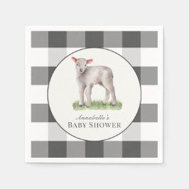 Little Lamb Baby Shower Pappersservett