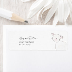 Little Lamb Baby Shower Returadress Etikett