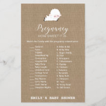 Little Lamb Baby Shower-spel UTRYCKT