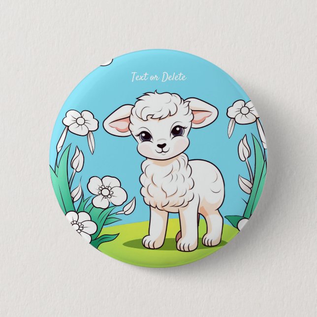 Little Lamb Button Knapp (Framsida)