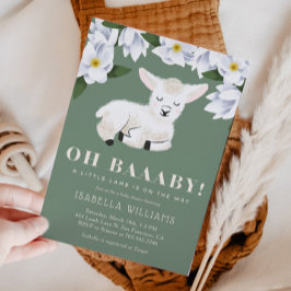 Little Lamb Gender Neutral Baby Shower Inbjudningar
