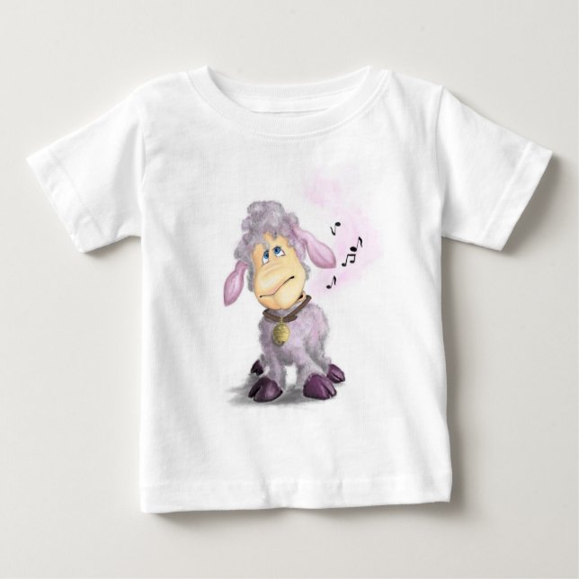 Little Lamb med Bell Baby T-Shirt (Framsida)