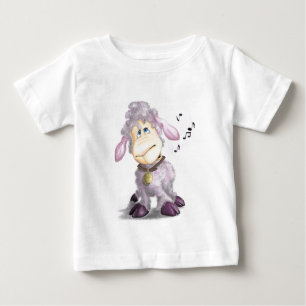 Little Lamb med Bell Funny Baby T-Shirt