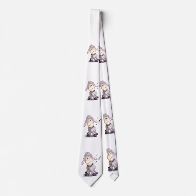 Little Lamb med Bell Tecknad Neck Tie Slips (Framsida)
