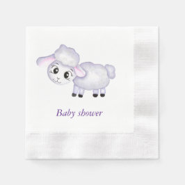 Little Lamb Sheep Baby Shower Pappersservett