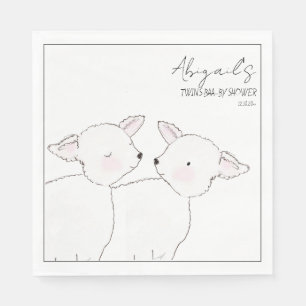 Little Lamb Twillingars Baby Shower Pappersservett