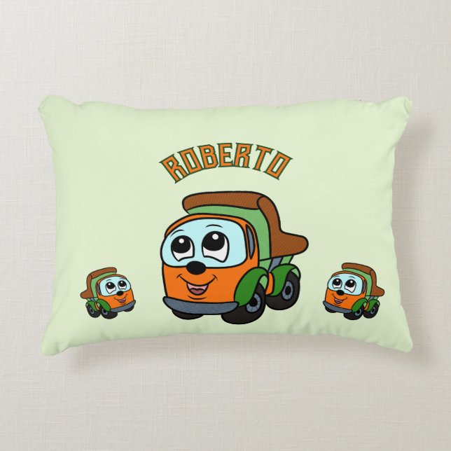 Little lastbilar prydnadskudde (Framsidan)