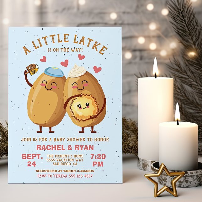 Little Latke Hanukkah Baby Shower Inbjudningar (Skapare uppladdad)