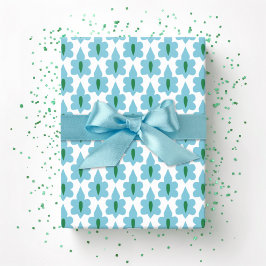 Little Leaf in Green and Aqua Presentpapper