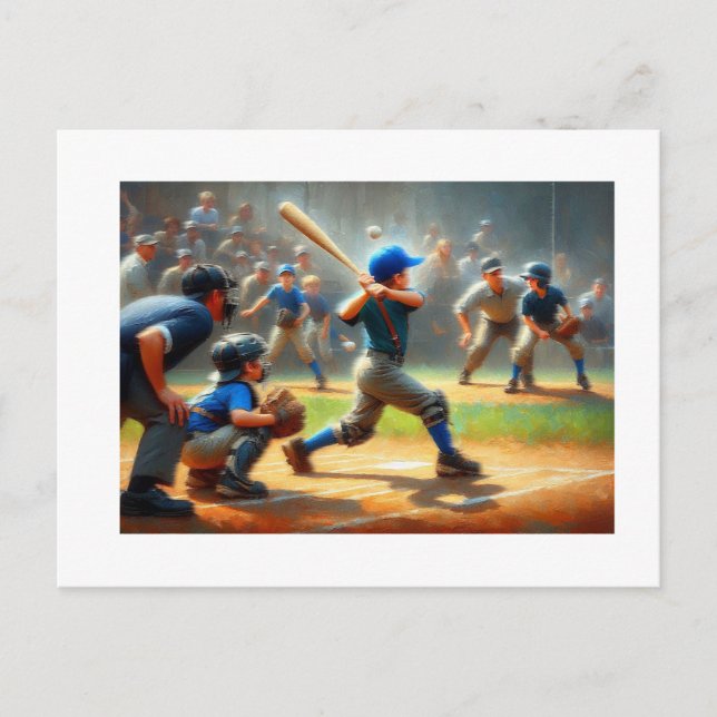 Little League Baseball Vykort (Framsida)