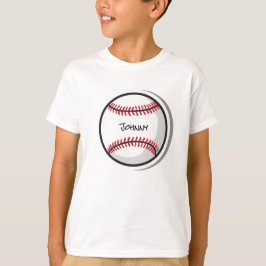 Little League Baseball White Red Black Namn T Shirt