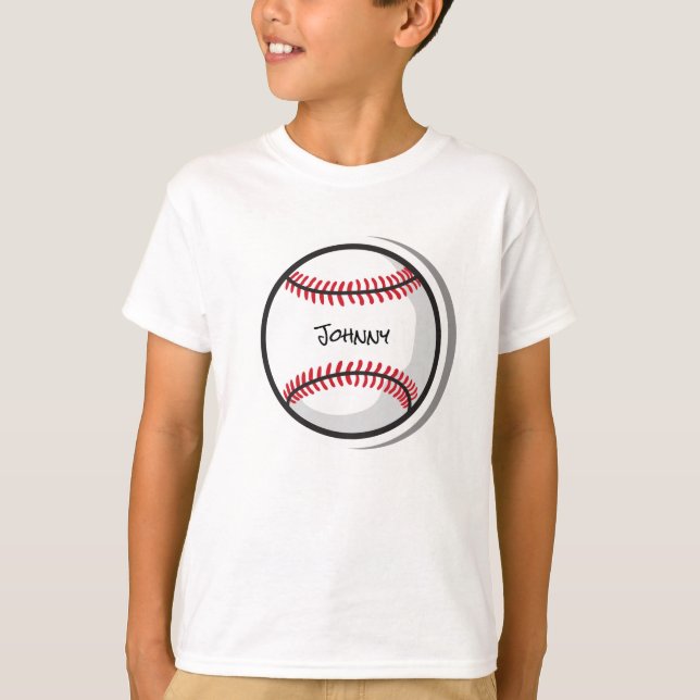 Little League Baseball White Red Black Namn T Shirt (Framsida)