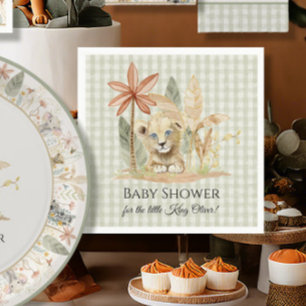 Little Lejonare Kung Zebra Giraffe Safari Baby Sho Pappersservett