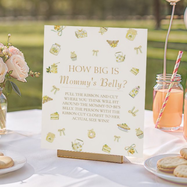 Little Lemon Baby Shower How Big Mommys Belly Poster (Skapare uppladdad)