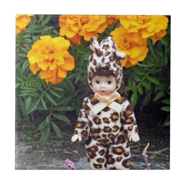 Little Leopard Girl Kakelplatta (Framsidan)