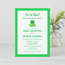 Little Leprechaun Gender Reveal Inbjudningar