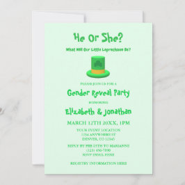Little Leprechaun Gender Reveal Inbjudningar