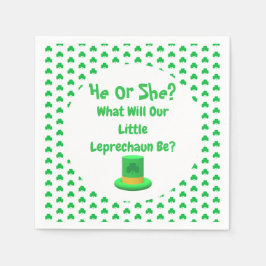 Little Leprechaun Gender Reveal Pappersservett