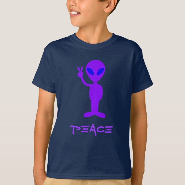 Little Lila Alien Tee Shirt (Framsida)