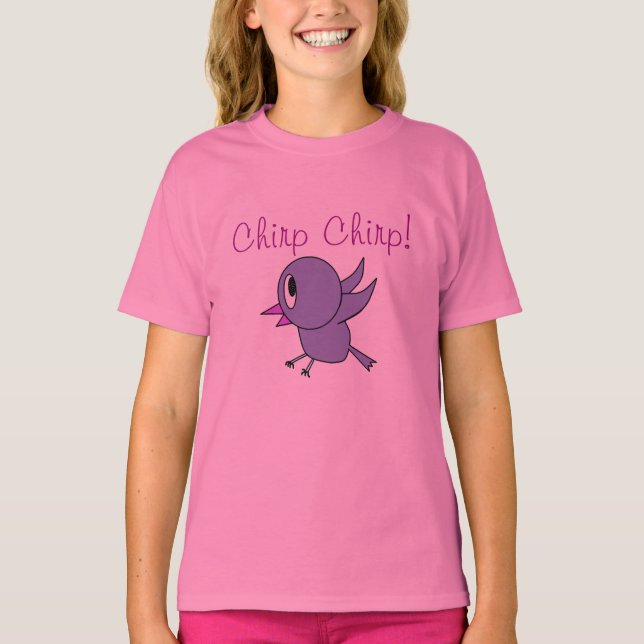Little Lila Birdy T-shirt (Framsida)