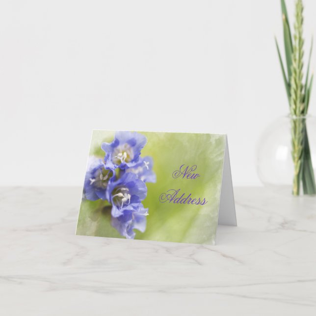 Little Lila blommor Change of Adress Meddelande (Framsida)
