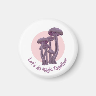 Little lila Toadstools - Magnet