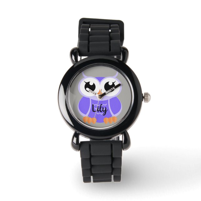 "Little Lila Uggla" Armbandsur (Framsida)