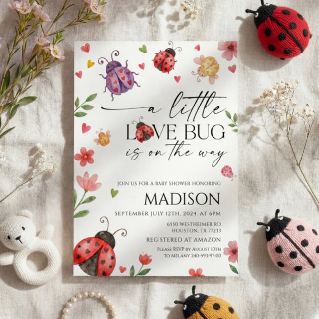 Little Love Bug Baby Shower Inbjudan (Skapare uppladdad)