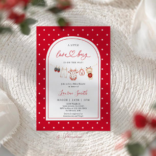 Little Love Bug Baby Shower Inbjudningar