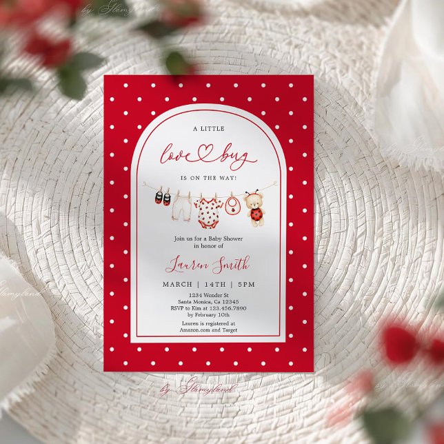 Little Love Bug Baby Shower Inbjudningar (Skapare uppladdad)