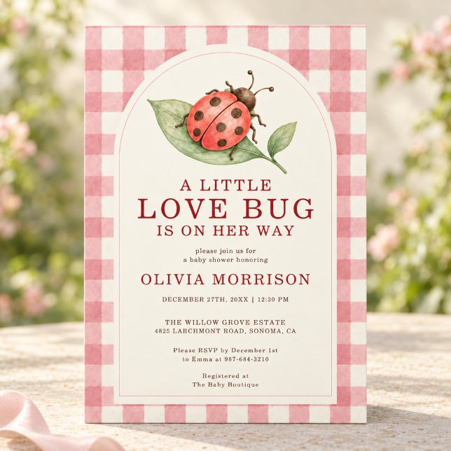 Little Love Bug Baby Shower Inbjudningar (Skapare uppladdad)