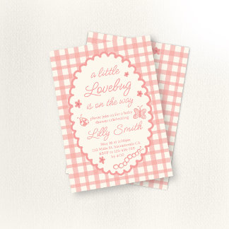 Little Love Bug Baby Shower Invitation Inbjudningar