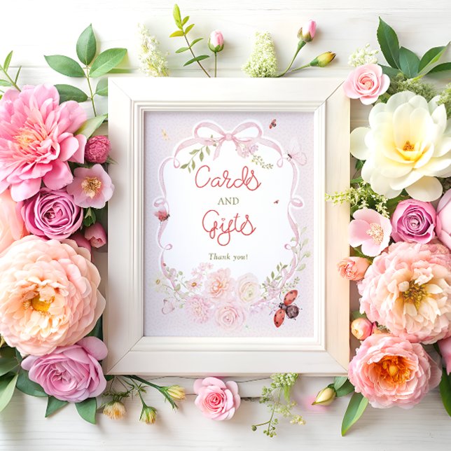 Little Love Bug Blommiga Bink-kort och presenter Poster (Skapare uppladdad)
