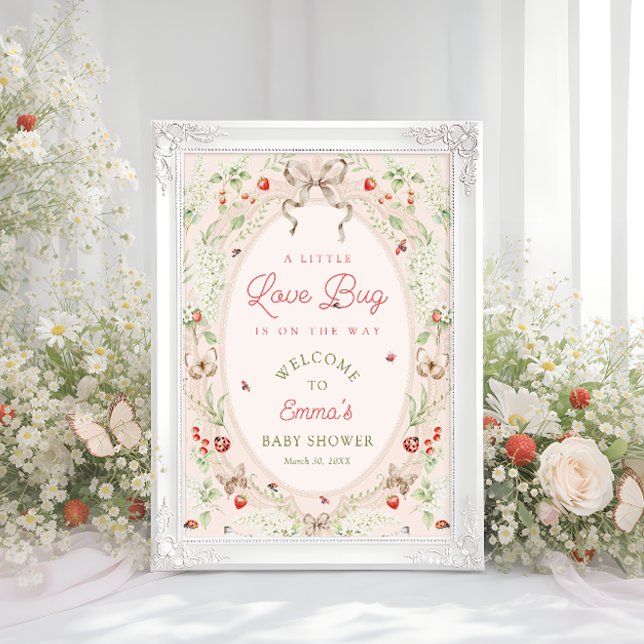Little Love Bug Boho Baby Shower Välkommen Poster (Skapare uppladdad)